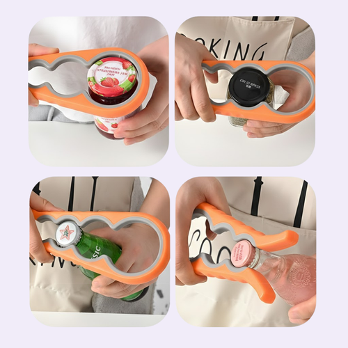 5 in 1 Jar & Bottle Opener + Gripper Pad for Weak Hands (3 pcs set)