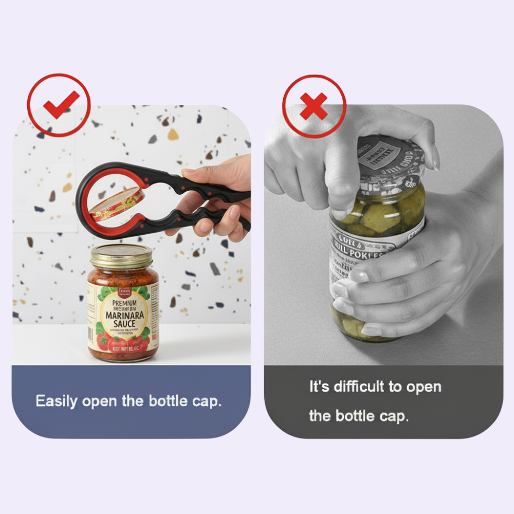 4 in 1 Jar & Bottle Opener for Weak Hands